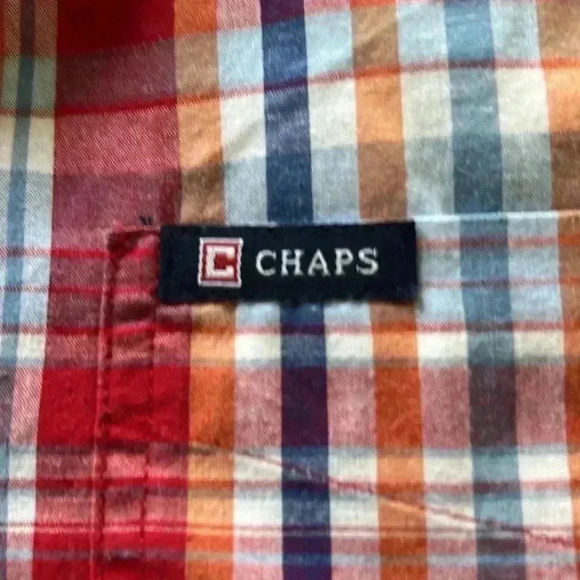 Chaps by Ralph Lauren Plaid Short Sleeve Shirt - Picture 4 of 6